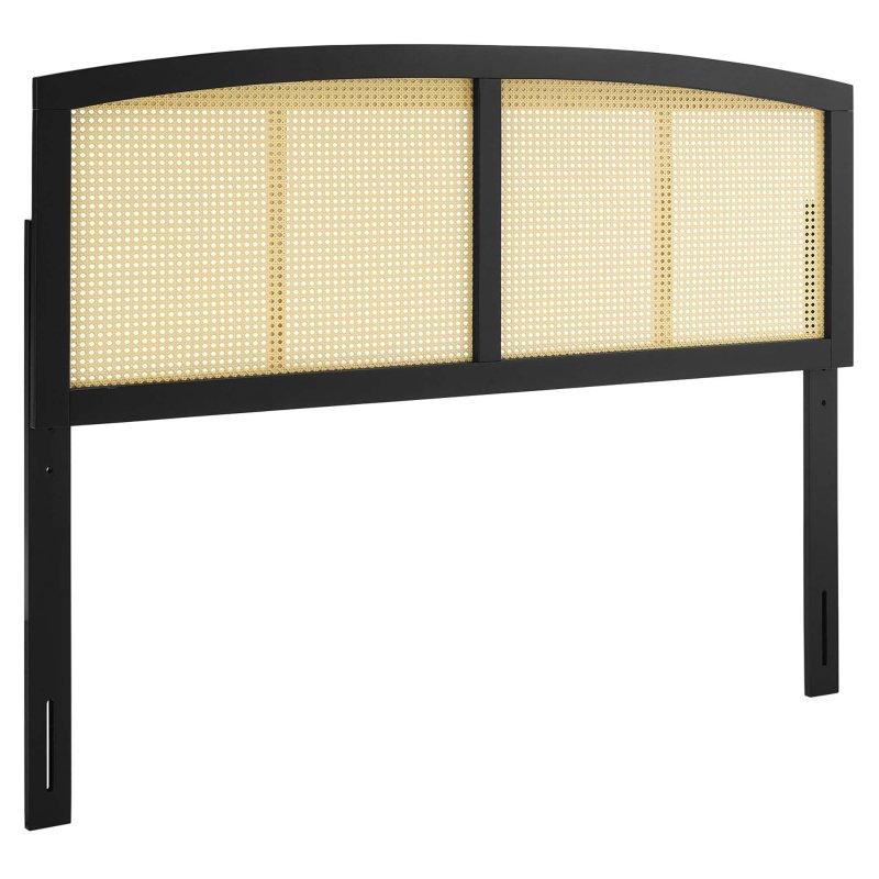 Rattan Hasır Örgü Kemerli Ahşap Yatak Başlığı - 141 cm - 334743