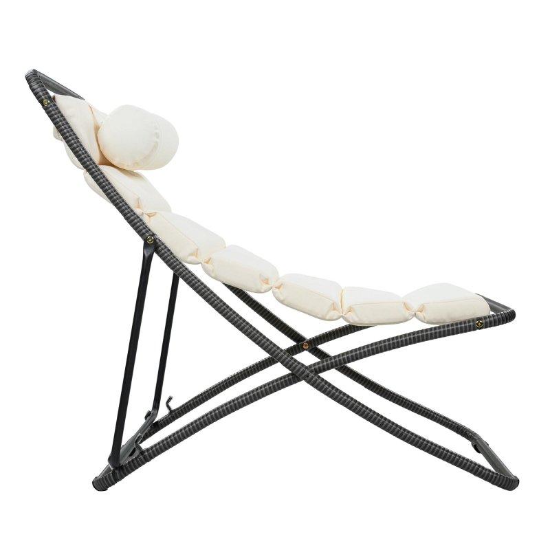 Rattan Sargılı Metal Katlanabilir Ayarlanabilir 2li Bahçe Takımı - 269559