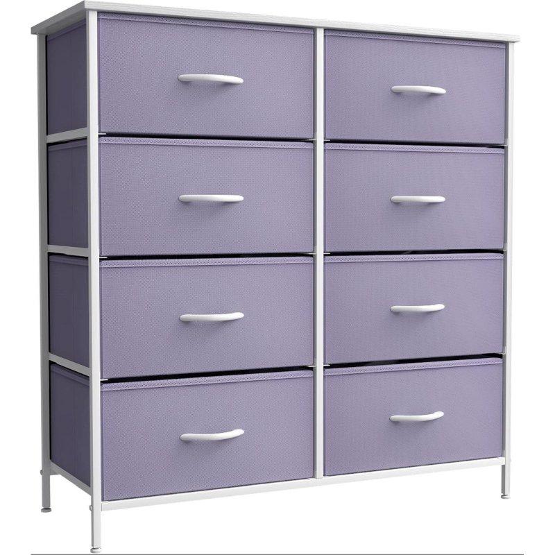 Renkli 8 Kumaş Çekmeceli Çelik İskeletli Şifonyer - 81x30x82 cm - 307132