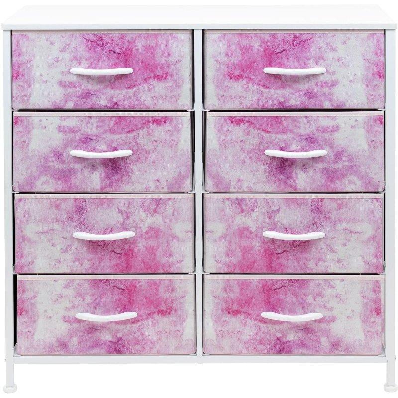 Renkli Çelik İskeletli 8 Kumaş Çekmeceli Şifonyer - 81x82 cm - 303896