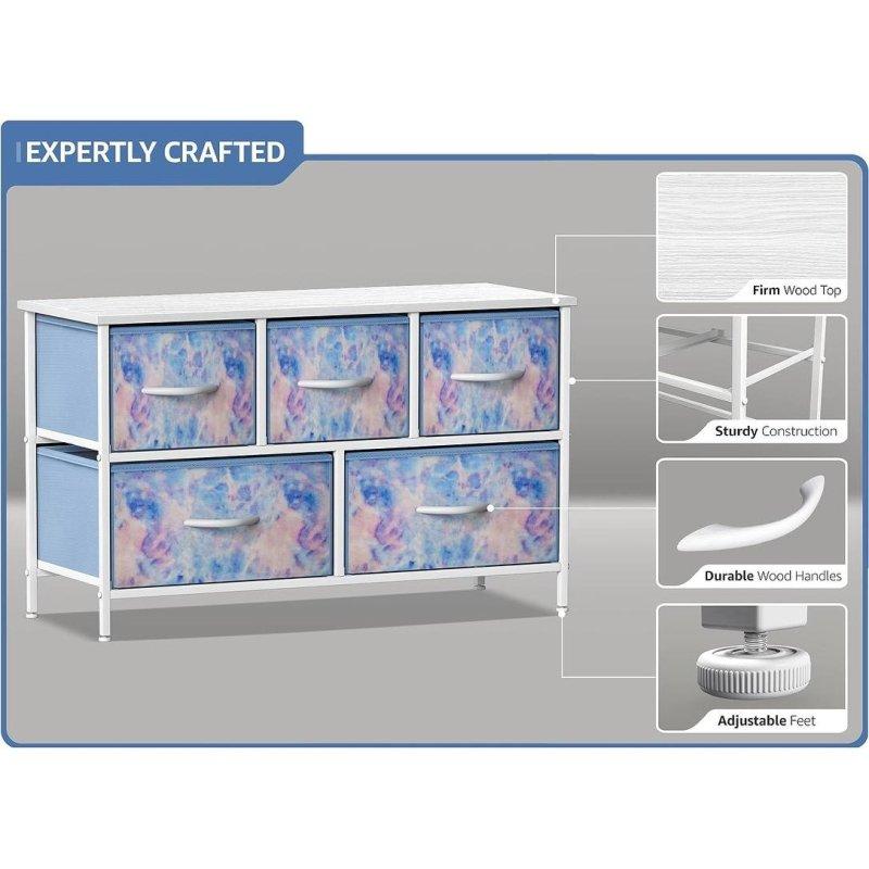 Renkli Metal 5 Çekmeceli Şifonyer - 306952