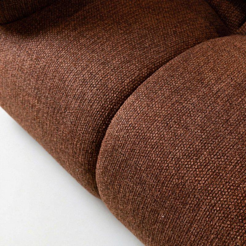 Rustik Amber Kumaş Ahşap Bisküvi Kapitoneli Modern Bohem Koltuk - 247 cm - 280508