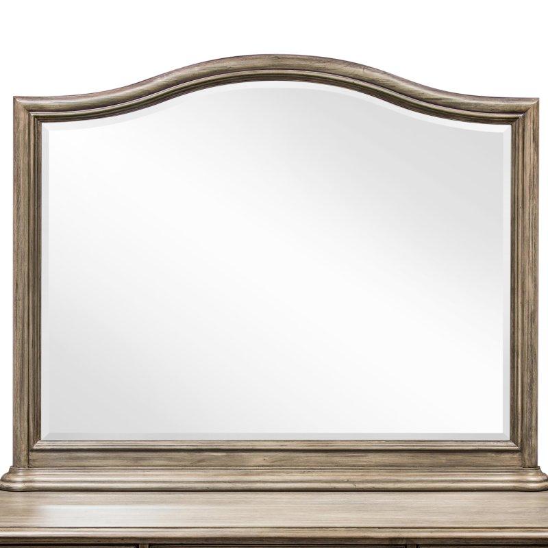 Rustik Gri Masif Ahşap Aynalı 7 Çekmeceli Şifonyer - 168 cm - 304061