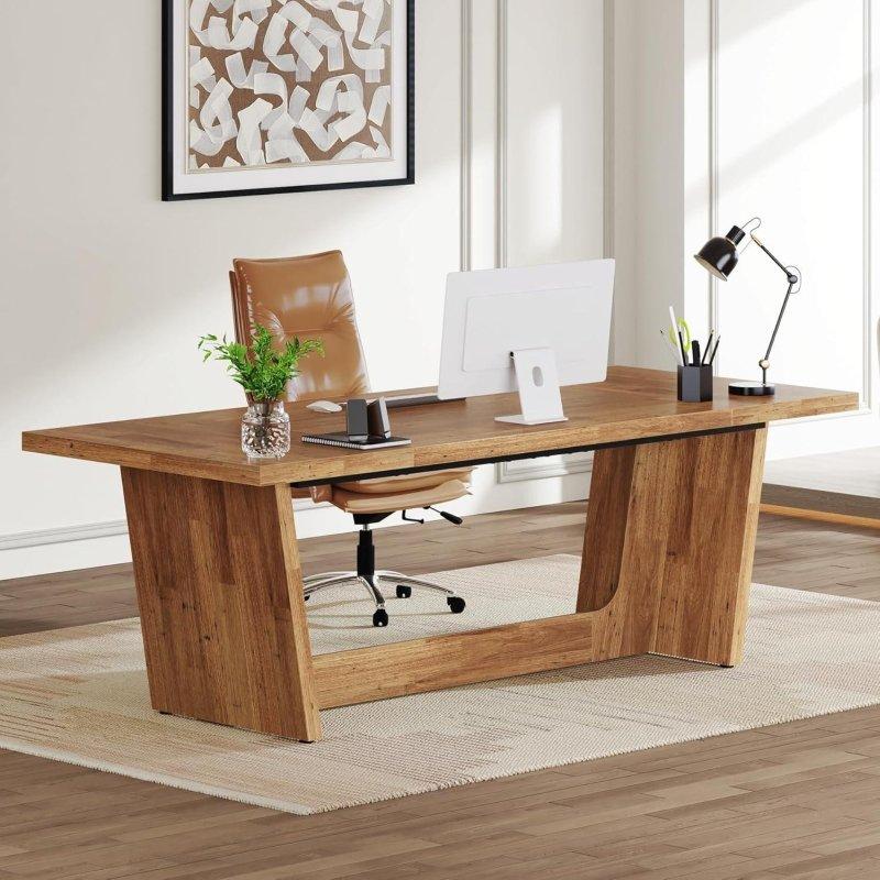 Rustik Kahverengi Ahşap Endüstriyel Ofis Masası - 180 cm - 328096 Rustik Kahverengi Ahşap Endüstriyel Ofis Masası - 180 cm - 328096