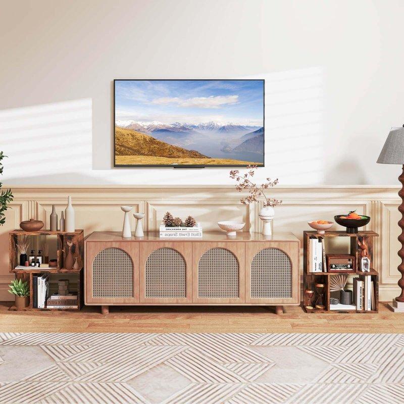 Rustik Kahverengi MDF 3 Katlı Geometrik Kitaplık - 51x18x56 cm - 316559