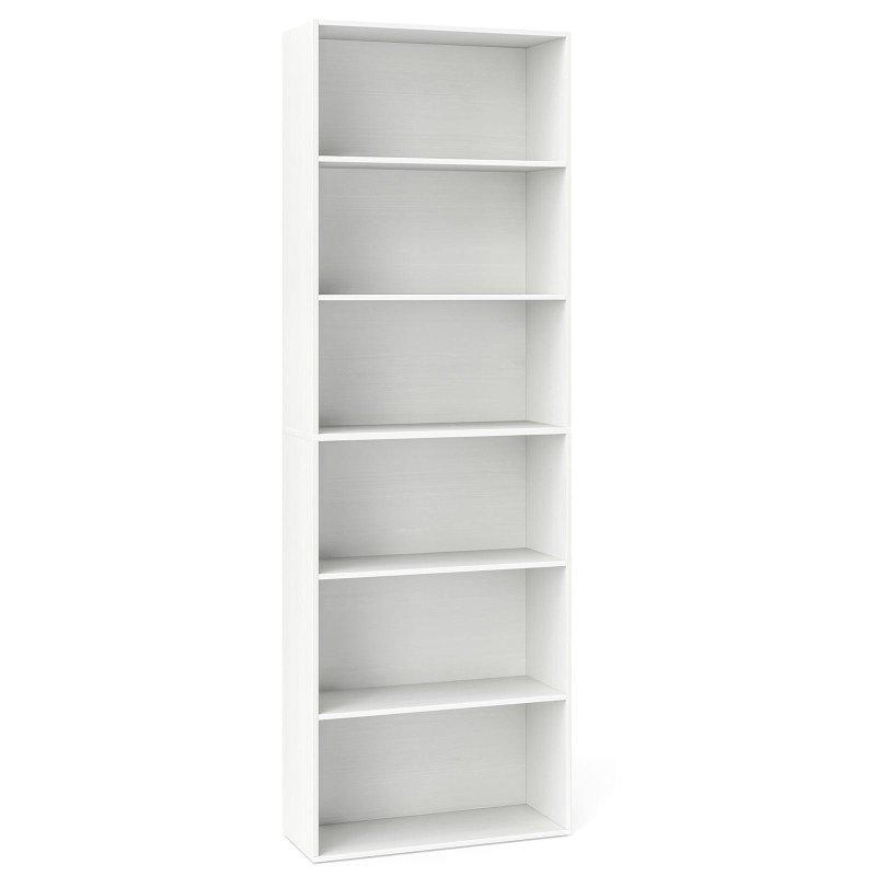 Rustik Kahverengi MDF 6 Raflı Devrilme Önleyici Kitaplık - 178 cm - 319810