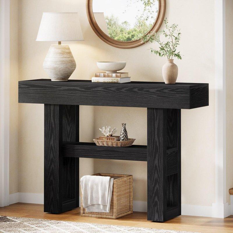 Rustik Kahverengi MDF Raflı Dresuar - 105 cm - 331893