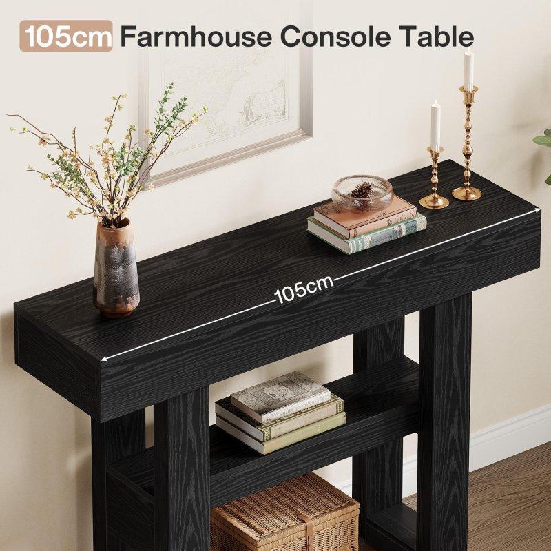 Rustik Kahverengi MDF Raflı Dresuar - 105 cm - 331893