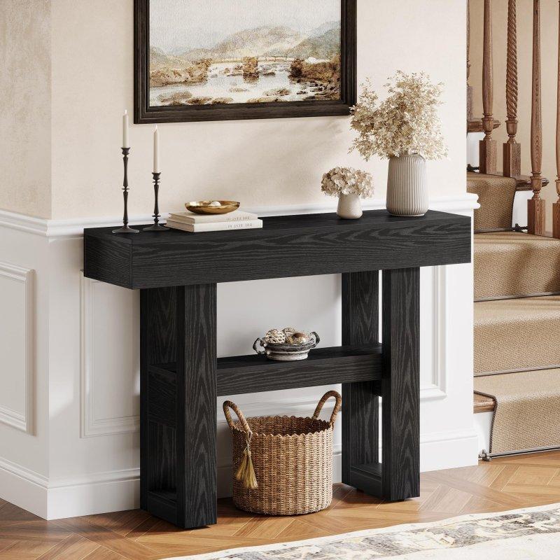 Rustik Kahverengi MDF Raflı Dresuar - 105 cm - 331893 Rustik Kahverengi MDF Raflı Dresuar - 105 cm - 331893