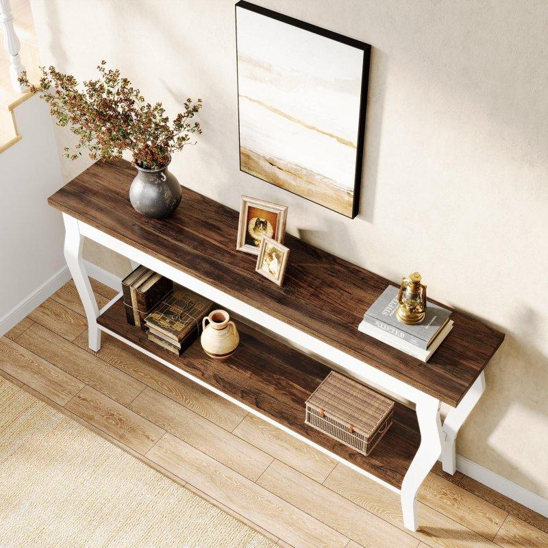 Rustik Kahverengi Metal İki Raflı Dresuar - 181 cm - 332168
