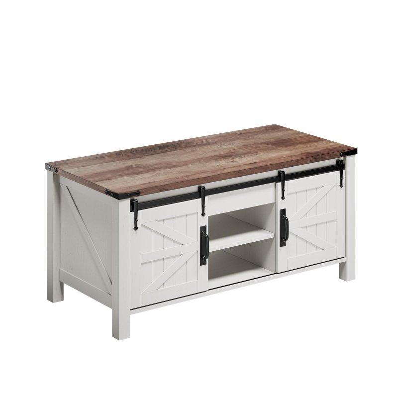 Rustik MDF Asansörlü Gizli Bölmeli Akıllı Sehpa - 123x57 cm - 254809