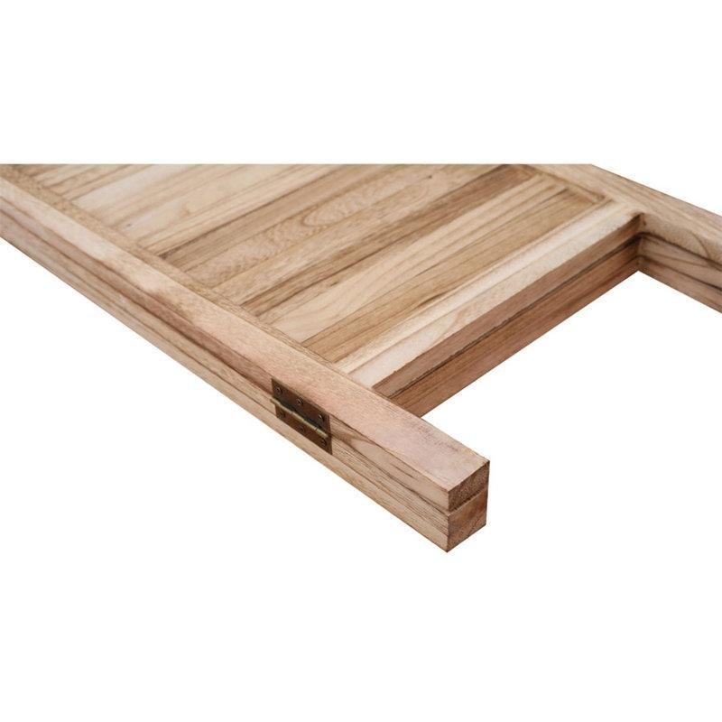 Rustik Paulownia Masif Ahşap Oymalı Katlanır Paravan - 170x121 cm - 321164