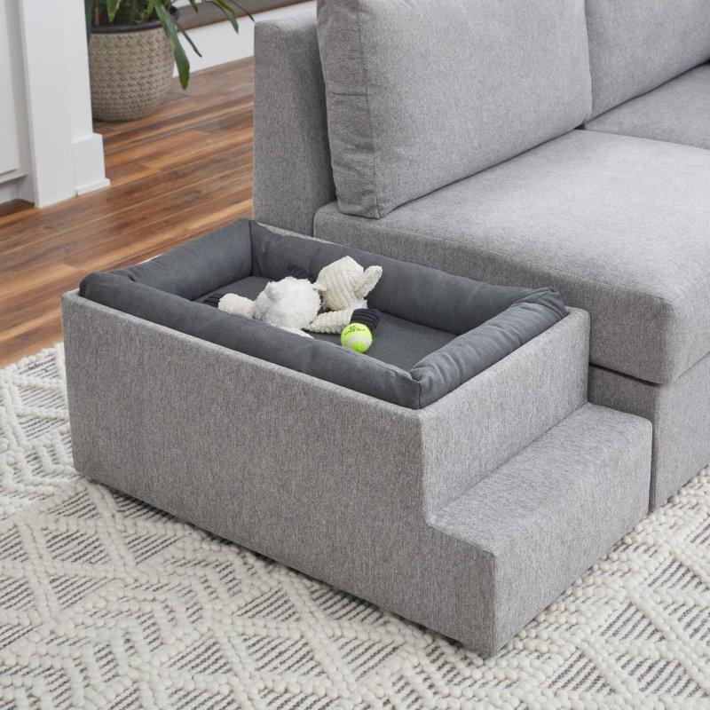 Saklama Alanlı Evcil Hayvan Yataklı Modüler Köşe Koltuk Modülü - 51x94x41 cm - 260229