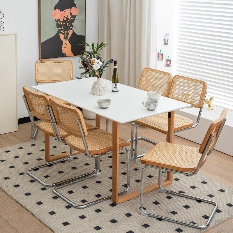 Sarı Kadife Krom 2li Set İstiflenebilir Rattan Sandalye - 251855