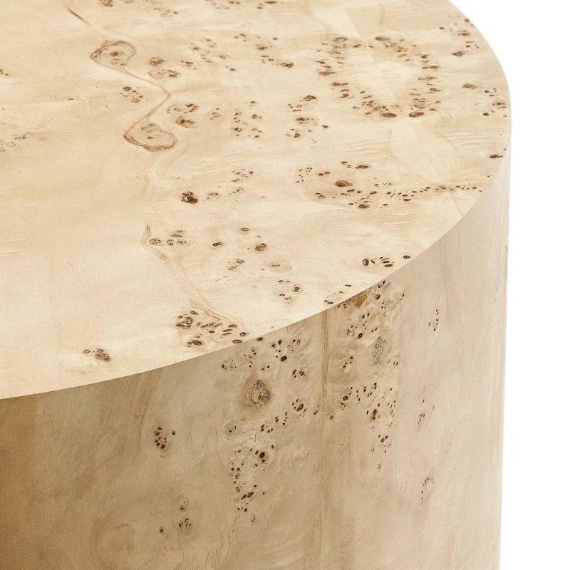 Şimşir Ağacı Kaplama Tambur Tabanlı Yuvarlak Orta Sehpa - 89 cm - 244890