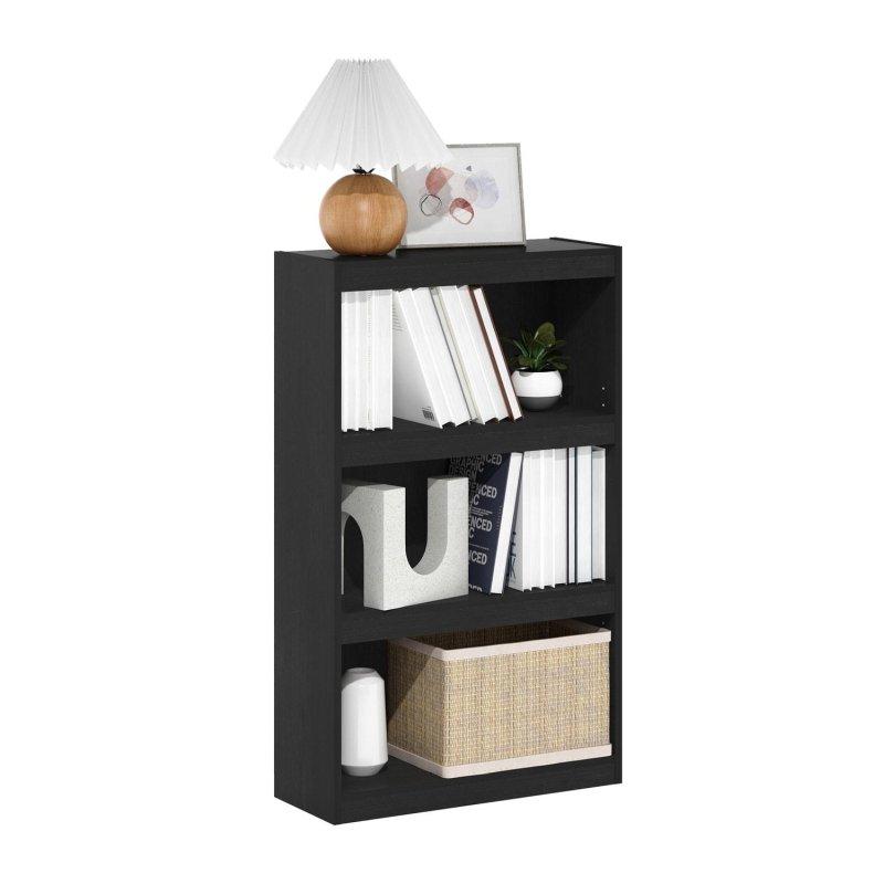 Siyah Ahşap 3 Raflı Endüstriyel Kitaplık - 103 cm - 313152