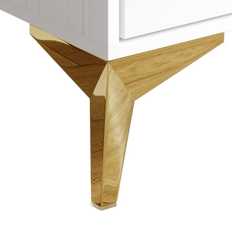 Siyah Ahşap Gold Detaylı 6 Çekmeceli Şifonyer - 139 cm - 298486