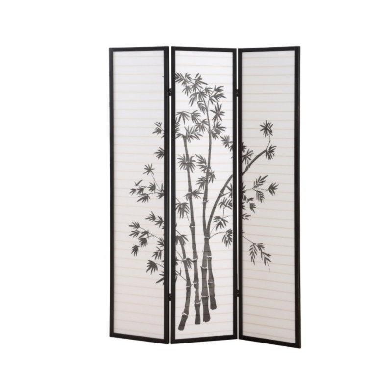 Siyah Ahşap Katlanır 3 Panelli Paravan - 183x183 cm - 321490 Siyah Ahşap Katlanır 3 Panelli Paravan - 183x183 cm - 321490