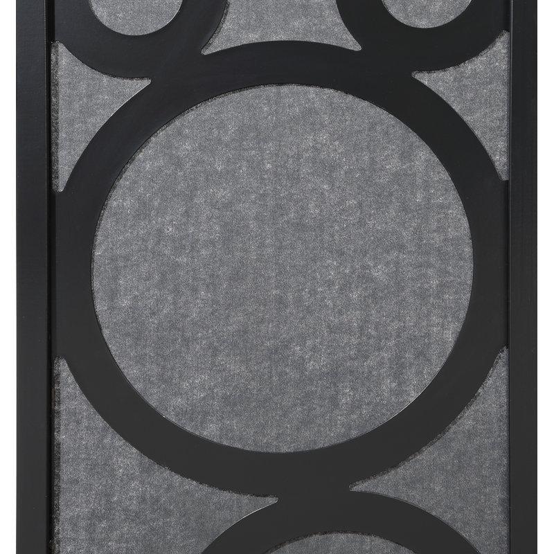 Siyah Ahşap Katlanır Ayaklı Paravan - 179x177 cm - 321719