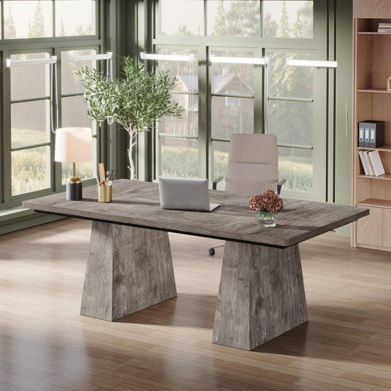 Siyah Ahşap Modern Dikdörtgen Yönetici Ofis Masası - 161x79 cm - 326855