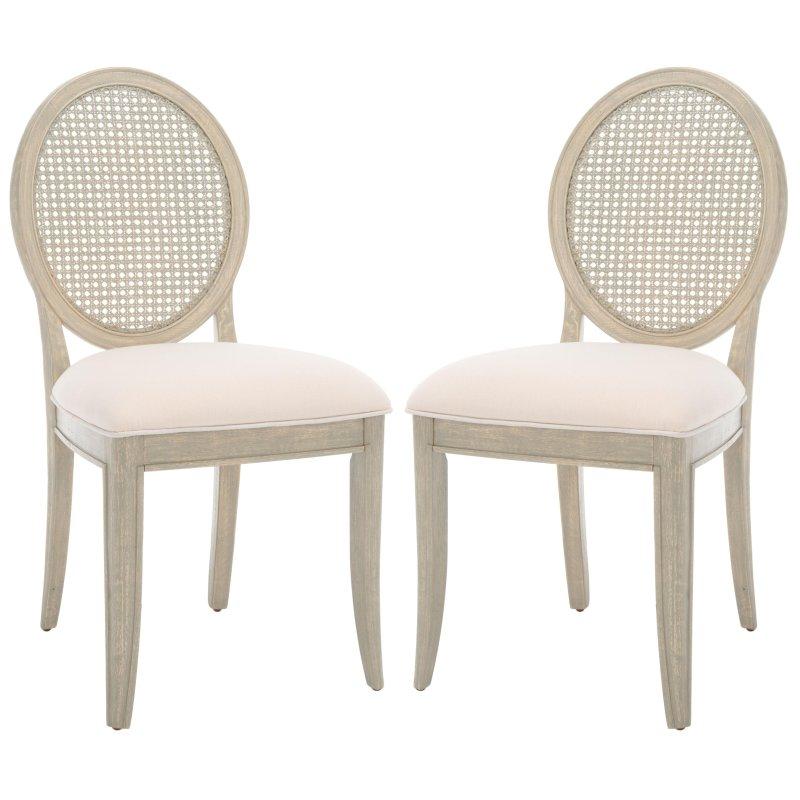 Siyah Ahşap Rattan Sırtlı 2li Yemek Sandalyesi - 49x58x98 cm - 251461