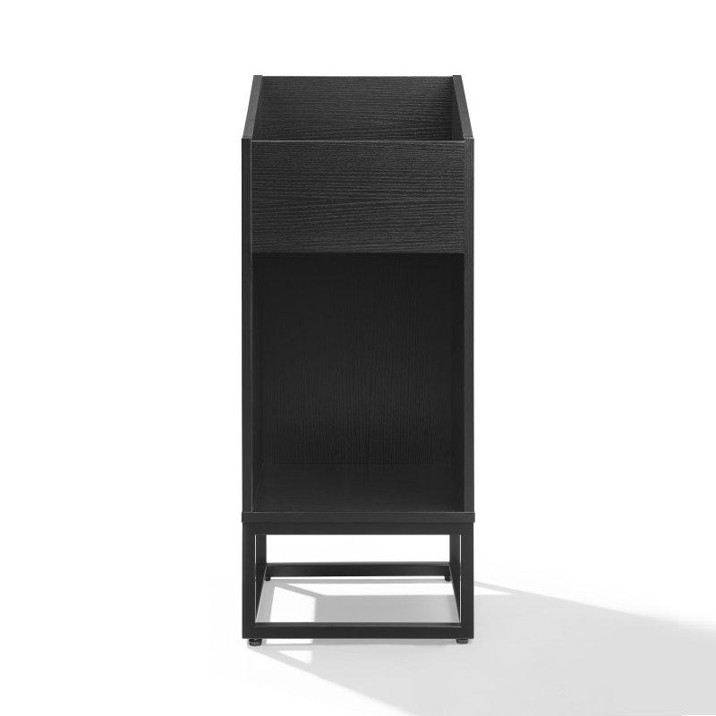 Siyah Çelik Ayaklı MDF 2 Raflı Plak Standı Kitaplık - 36x36x87 cm - 315217