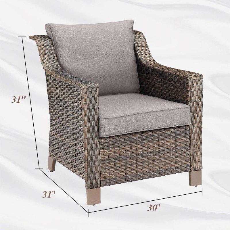 Siyah Çelik İskeletli Yüksek Sırtlı Minderli Rattan Sandalye Seti 2li - 253133