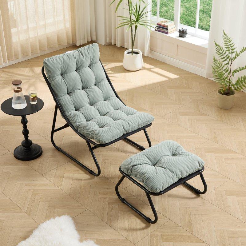 Siyah Çelik Puf Tabureli Modern Bahçe Takımı - 270658