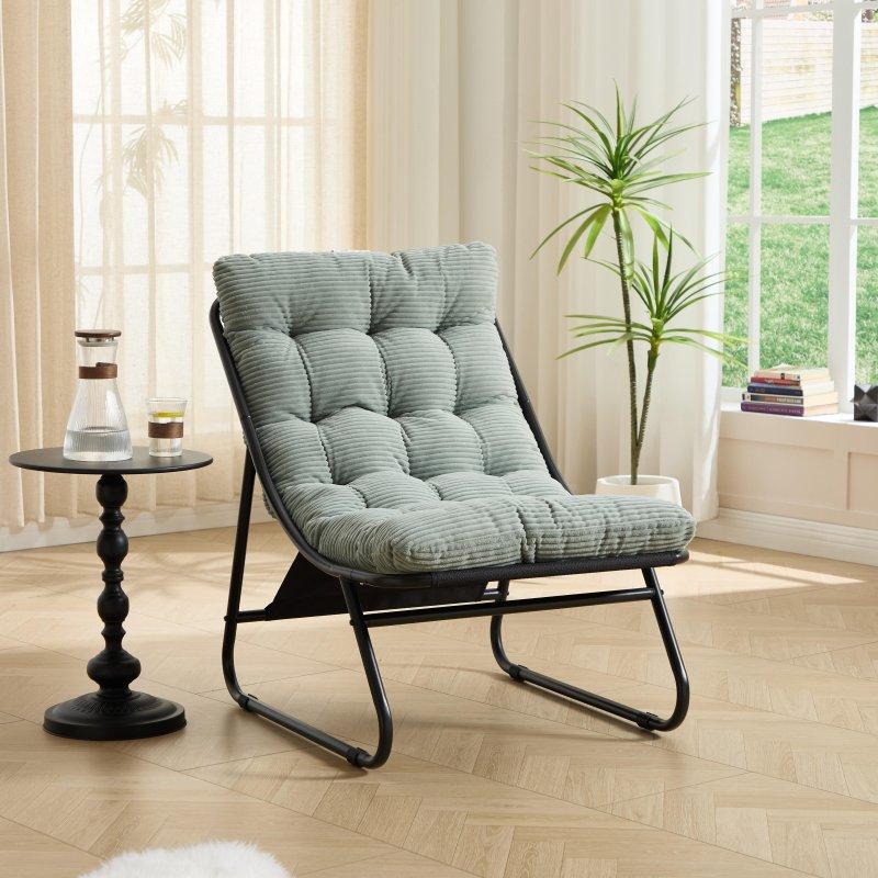 Siyah Çelik Puf Tabureli Modern Bahçe Takımı - 270658