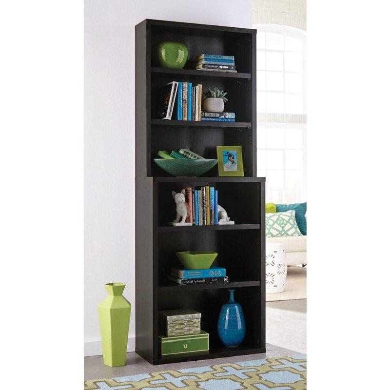 Siyah Ceviz Laminat 6 Raflı Ayarlanabilir Kitaplık - 317282