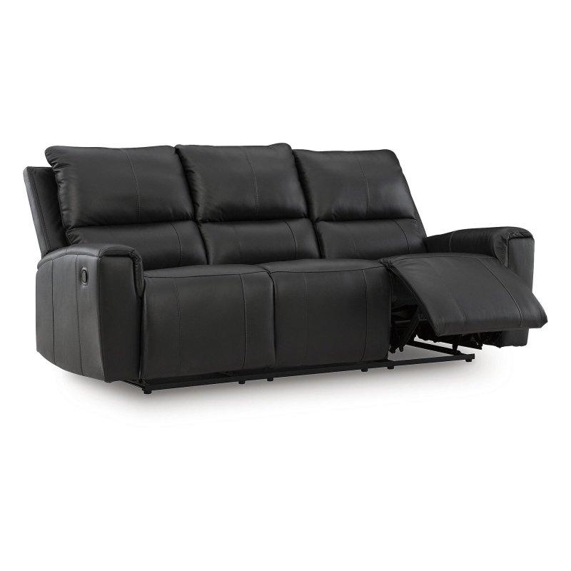 Siyah Deri ve Suni Deri Mekanizmalı Bohem Koltuk - 214x102x102 cm - 283766
