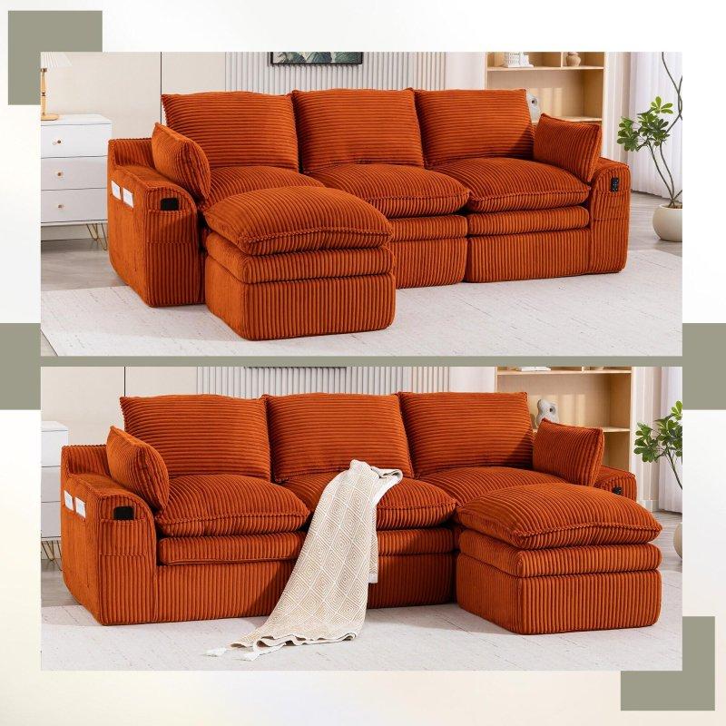 Siyah Kadife Modüler L Köşe Puf Dahil Bohem Koltuk - 263x167x85 cm - 283602