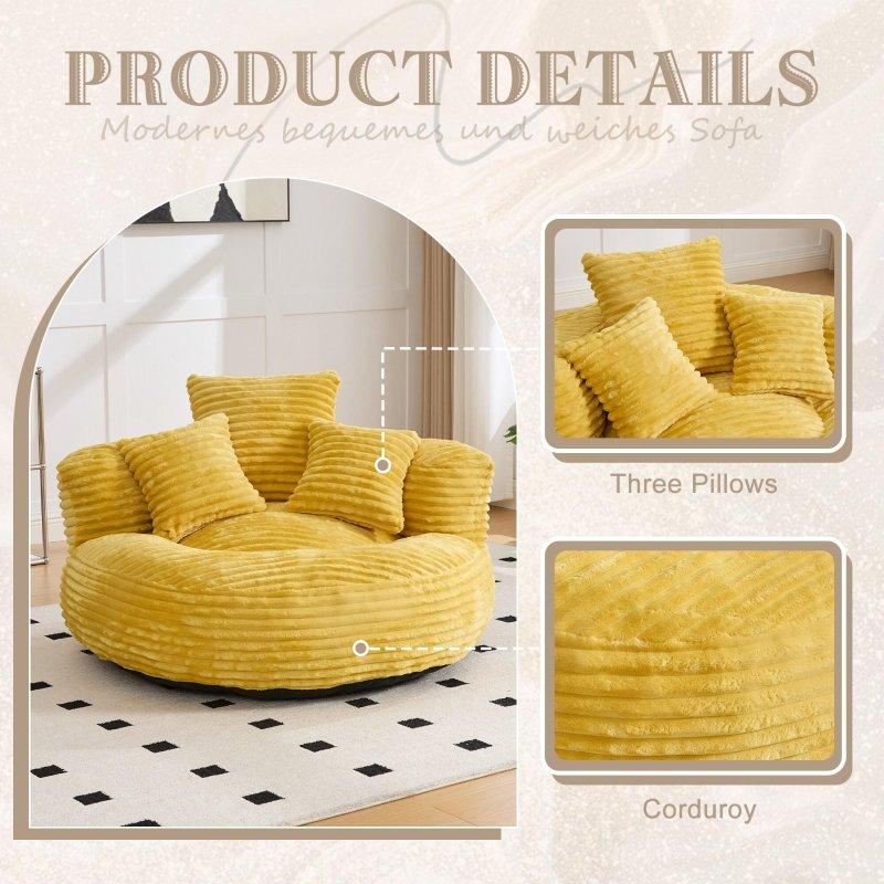 Siyah Kadife Yüksek Sırtlı 3 Yastıklı Kolçaklı Bohem Koltuk - 108x108 cm - 278614