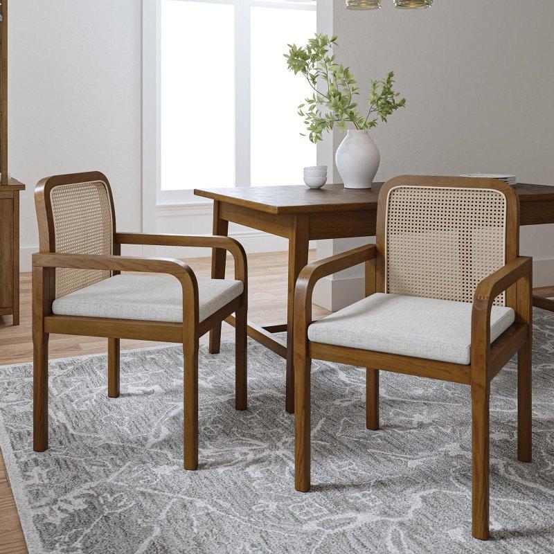 Siyah Kauçuk Ağacı Çıkarılabilir Minderli 2li Set Rattan Sandalye - 84 cm - 252978