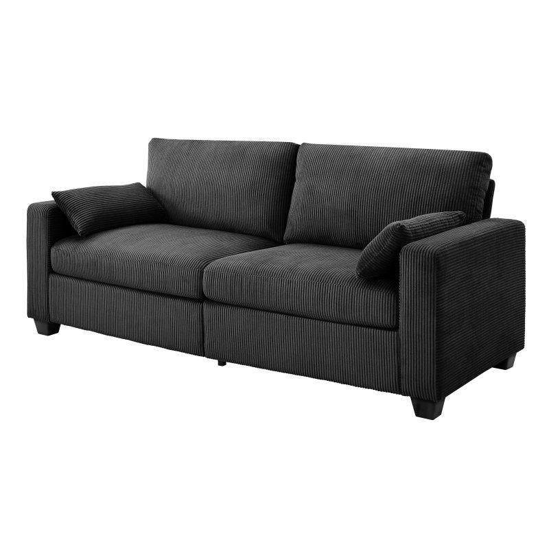 Siyah Kumaş Çıkarılabilir Kılıflı 3 Kişilik Bohem Koltuk - 201 cm - 293404 Siyah Kumaş Çıkarılabilir Kılıflı 3 Kişilik Bohem Koltuk - 201 cm - 293404