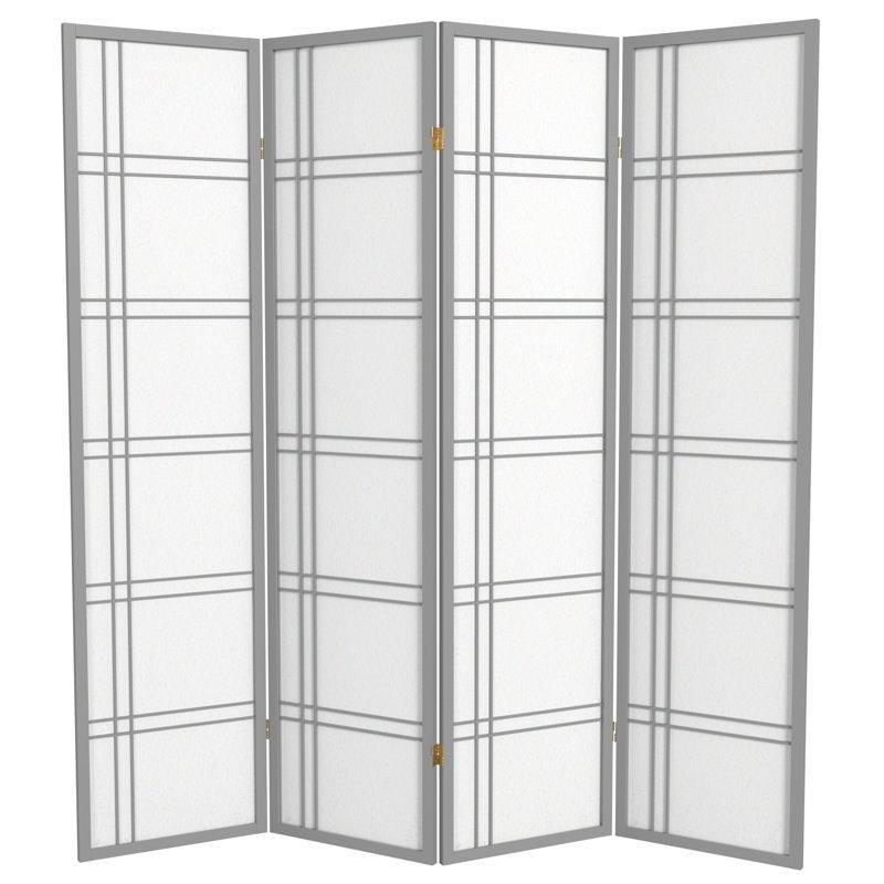 Siyah Masif Ahşap Katlanır Paravan - 149x173 cm - 321450