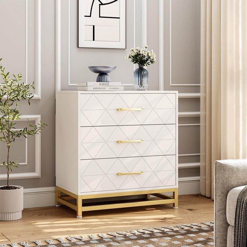 Siyah MDF 3 Çekmeceli Metal Kulplu Şifonyer - 61x41x74 cm - 297173 Siyah MDF 3 Çekmeceli Metal Kulplu Şifonyer - 61x41x74 cm - 297173