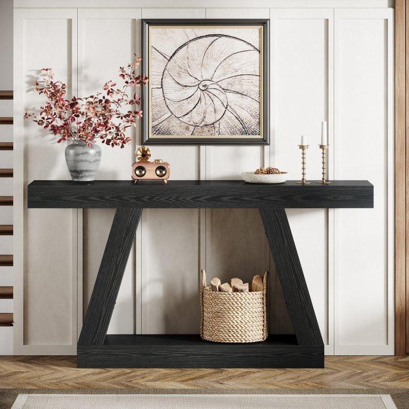Siyah MDF Alt Raflı Dresuar - 140 cm - 333237