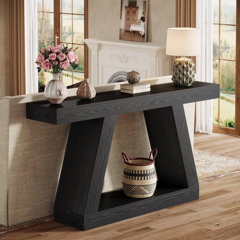 Siyah MDF Alt Raflı Dresuar - 140 cm - 333237