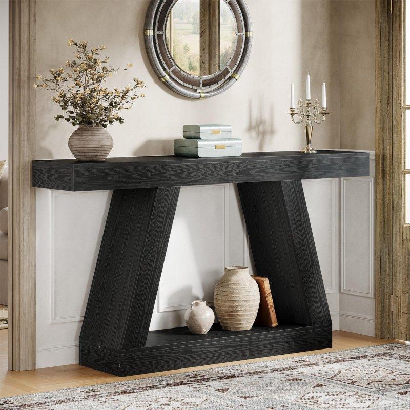 Siyah MDF Alt Raflı Dresuar - 140 cm - 333237 Siyah MDF Alt Raflı Dresuar - 140 cm - 333237