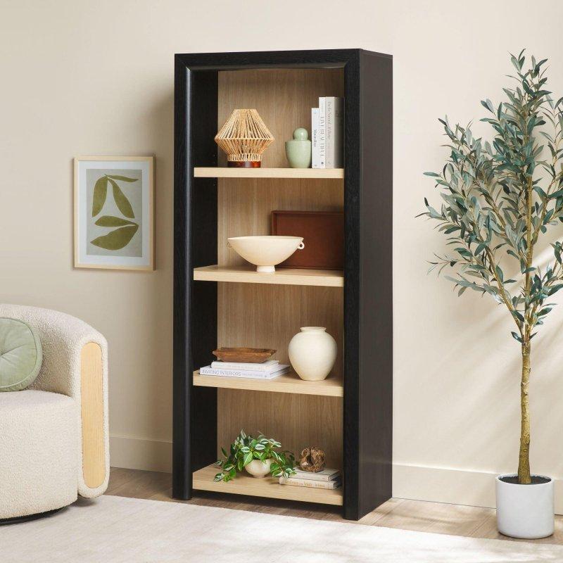 Siyah MDF Ayarlanabilir 4 Raflı Kitaplık - 320399