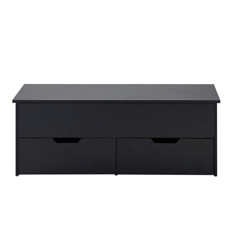 Siyah MDF Çekmeceli Asansörlü Akıllı Sehpa - 105x45 cm - 254324