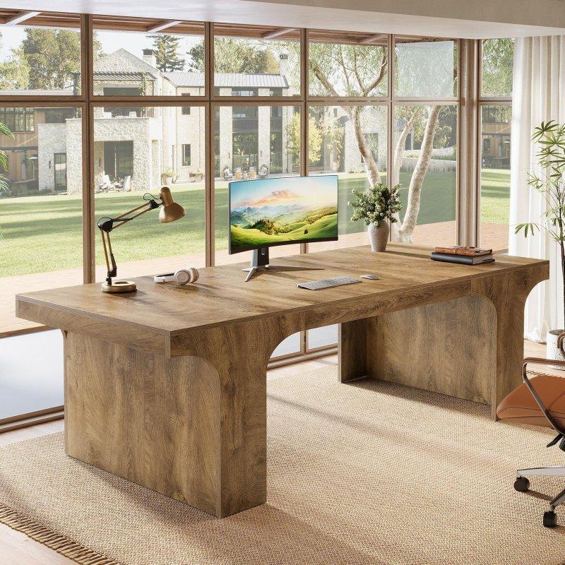 Siyah MDF Kemer Ayaklı Ofis Masası - 181 cm - 327577 Siyah MDF Kemer Ayaklı Ofis Masası - 181 cm - 327577