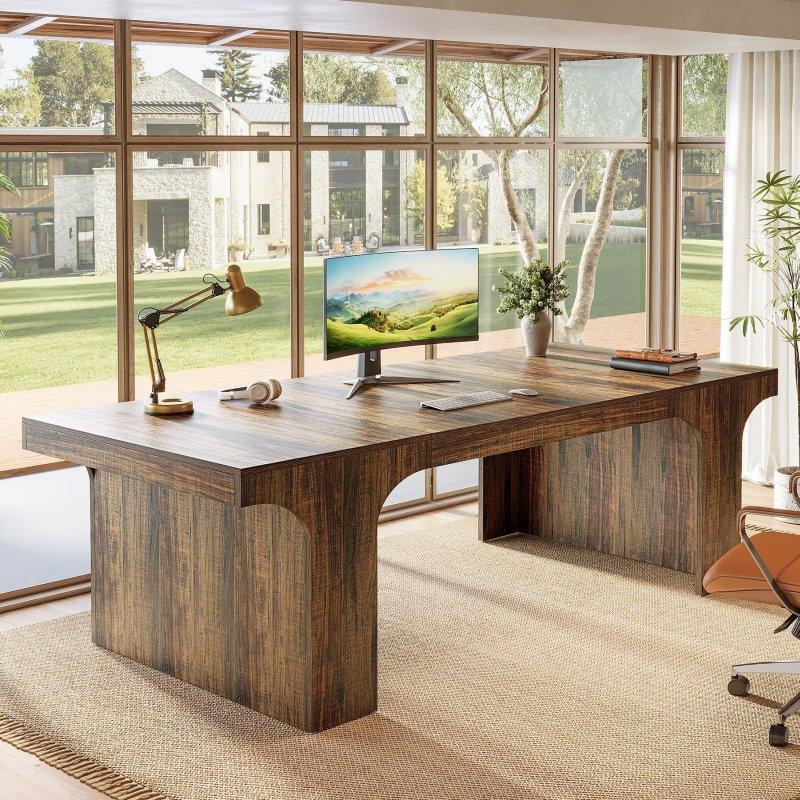 Siyah MDF Kemer Ayaklı Ofis Masası - 181x81 cm - 327051