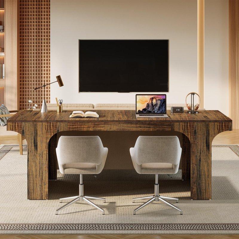 Siyah MDF Kemer Ayaklı Ofis Masası - 181x81 cm - 327051