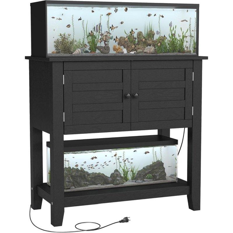 Siyah Meşe Dokulu Prizli ve USB Girişli 2 Çekmeceli Şifonyer - 93x82 cm - 303368