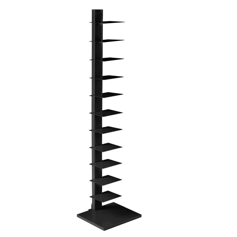 Siyah Metal 12 Raflı Kule Tasarım Kitaplık - 320300