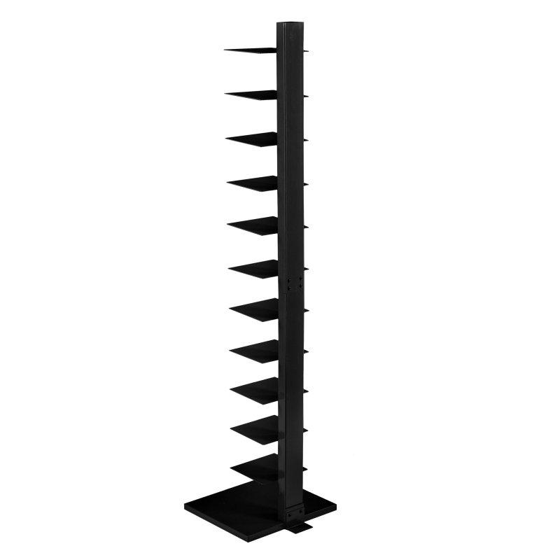 Siyah Metal 12 Raflı Kule Tasarım Kitaplık - 320300