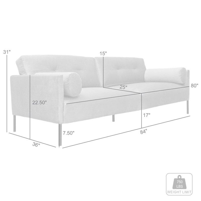 Siyah Metal Ayaklı 3 Kişilik Düğmeli Kumaş Bohem Koltuk - 214 cm - 278195
