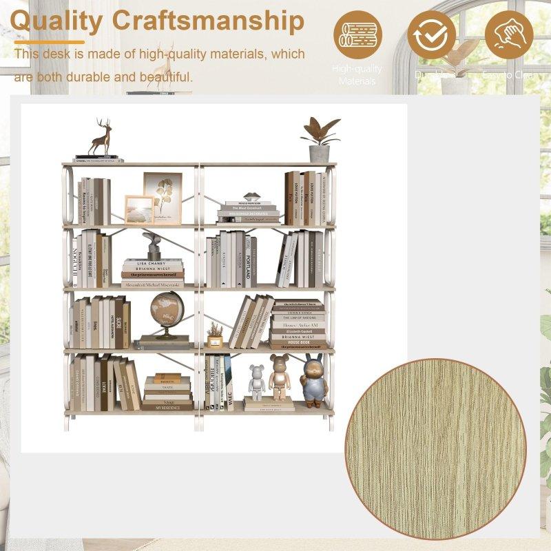 Siyah Metal Çerçeveli MDF 5 Raflı Endüstriyel Kitaplık - 161 cm - 316885